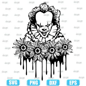 pennywise flower,halloween svg,halloween svg images,halloween shirt svg