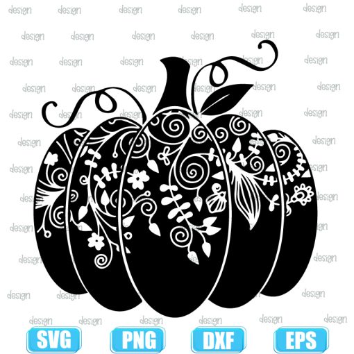 Pumpkin Floral Mandala Pumpkin Floral Mandala