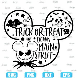 read the full title trick or treat down main street,halloween svg,halloween svg images,halloween shirt svg