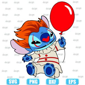 pennywise stitch,Halloween Costume Svg,halloween characters svg,Trick Or Treat Svg