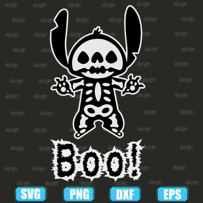 Skeleton Stitch stickers, Lilo & Stitch stickers, Halloween