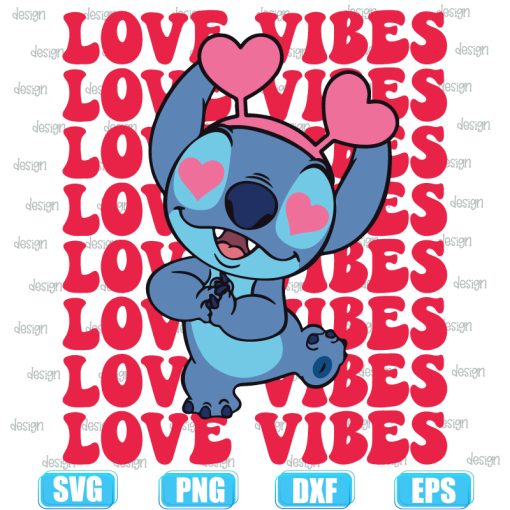 Stitch valentine love vibes Stitch valentine love vibes