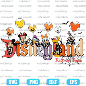 disneyland friends,Mouse And Friends Halloween svg,Trick Or Treat svg,Spooky Vibes svg