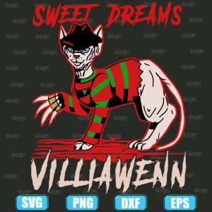 freddy krueger cat sweet dream villianwenn halloween,halloween svg,halloween svg images,cricut svg