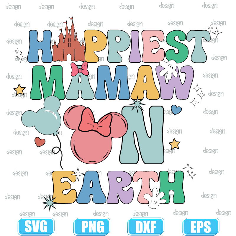 Disney Happiest Mom On Earth SVG, Minnie Mom SVG, Disney Mother's