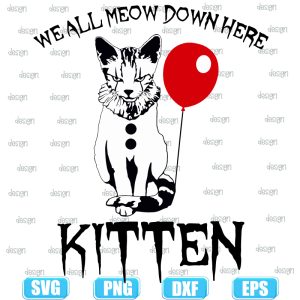 we all meow horror,halloween svg,halloween svg images,halloween shirt svg