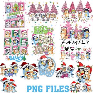 bluey christmas png,christmas bluey png
