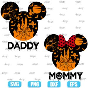 Mickey Minnie Halloween svg