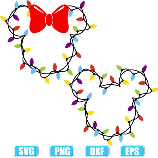 christmas lights svg