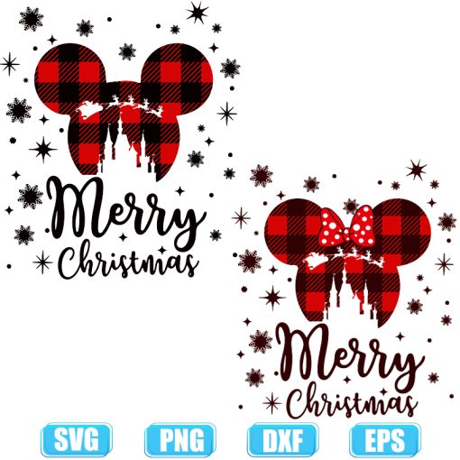 merry christmas plaid disney